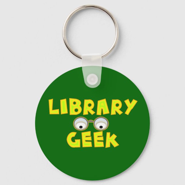 Porte-clés Porte - clé Geek de bibliothèque (Recto)