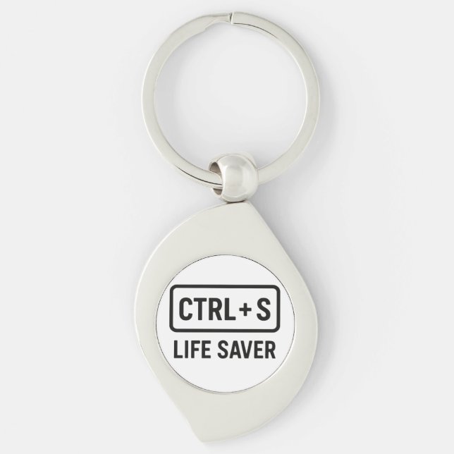 Porte-clés Porte - clé Geeky - Conception "CTRL + S Life Save (Devant)
