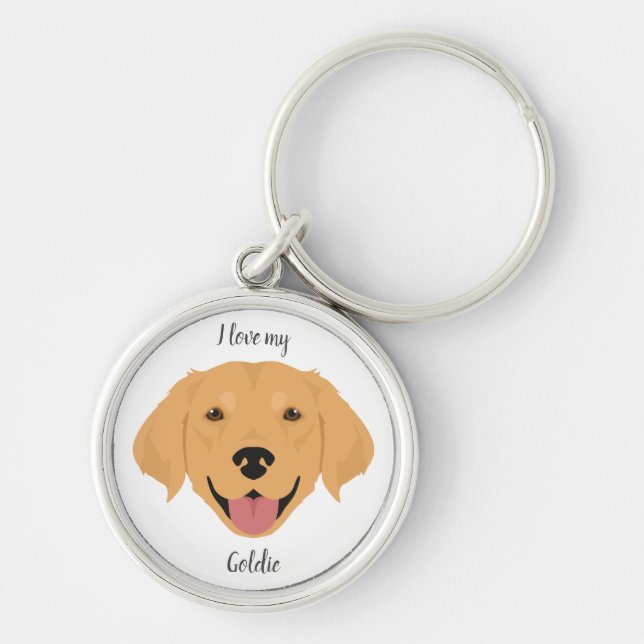 Porte-clés Porte - clé Golden Retriever (Devant)