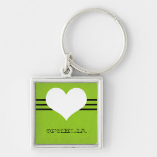 Porte-clés Porte - clé Green Modern Heart Premium