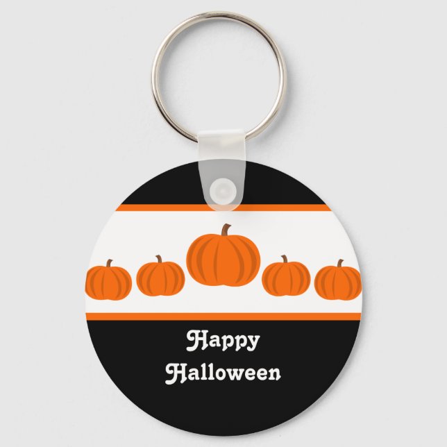 Porte-clés Porte - clé Halloween de ligne citrouille (Recto)