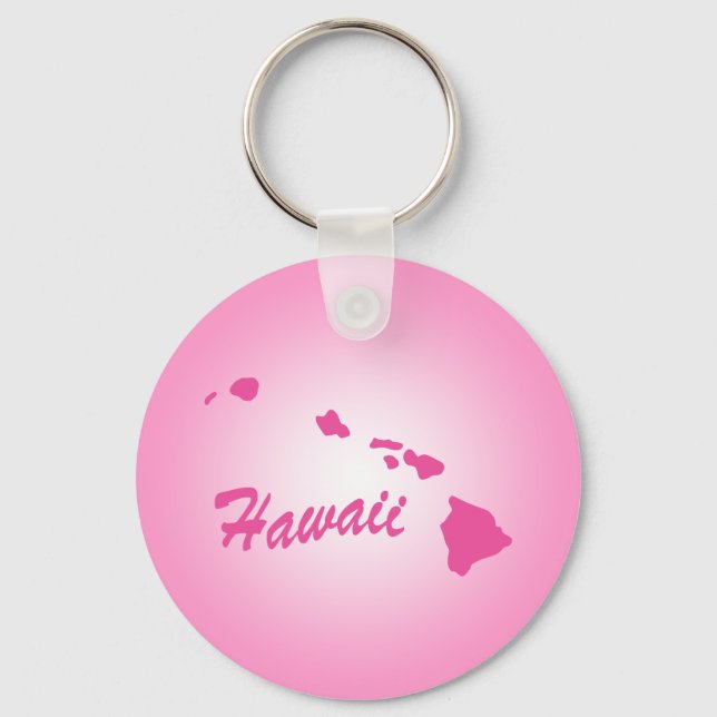 Porte-clés Porte - clé Hawaii de l'État rose (Recto)