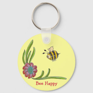 Porte-clés Porte - clé heureux d'abeille