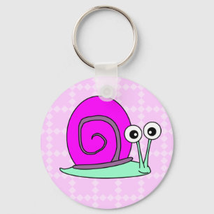 Porte-clés Porte - clé heureux de bande dessinée d'escargot
