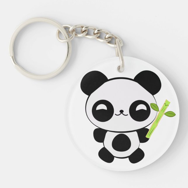 Porte-clés Porte - clé heureux de panda de bébé (Devant)