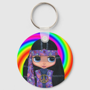 Porte-clés Porte - clé hippie de remous de poupée de Paisle