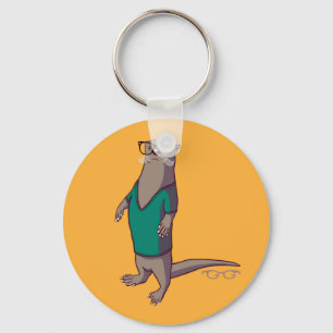 Porte-clés Porte - clé Hipster Otter (sans texte)