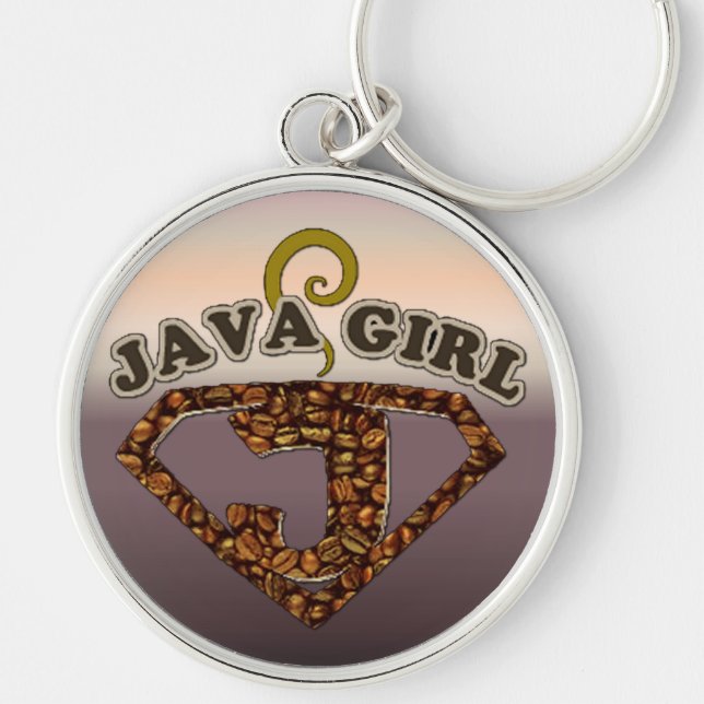 Porte-clés Porte - clé Humour café fille Java (Devant)
