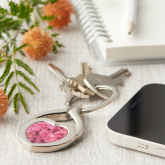 Porte-clés Porte - clé - Hydrangées roses foncées