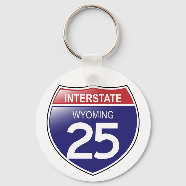 Porte-clés Porte - clé I-25 Wyoming (Recto)