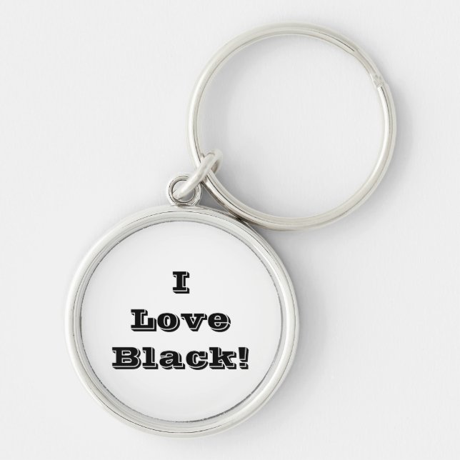Porte-clés Porte - clé I Love Black (Devant)