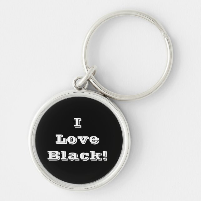 Porte-clés Porte - clé I Love Black (Devant)