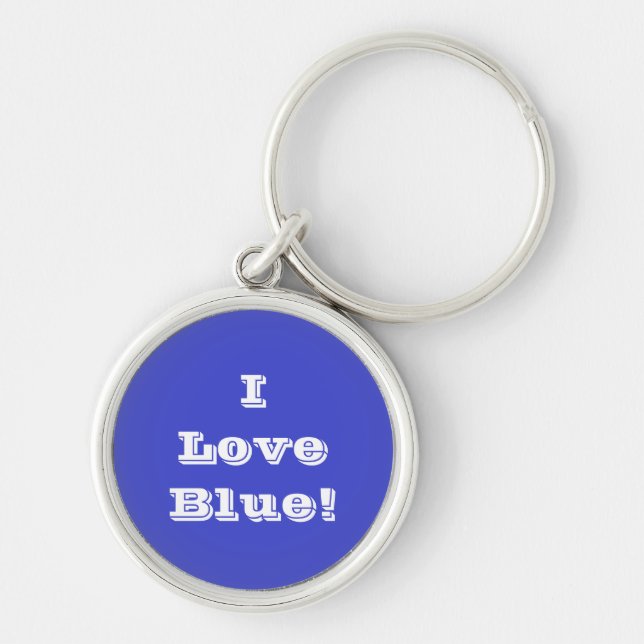 Porte-clés Porte - clé I Love Blue (Devant)