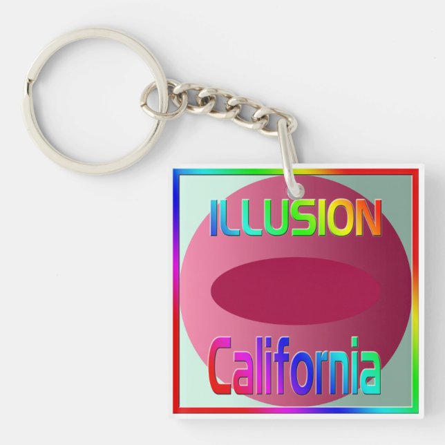 Porte-clés porte - clé "ILLUSION California" (Devant)