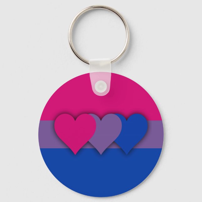 Porte-clés Porte - clé indicateur Bisexualité personnalisé (Recto)
