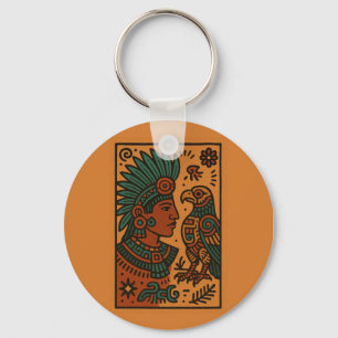 Porte-clés Porte - clé indigène mexicain - Guerrier, Oiseau, 