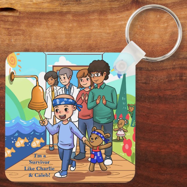 Porte-clés Porte - clé inspirant sans cancer (Verso)