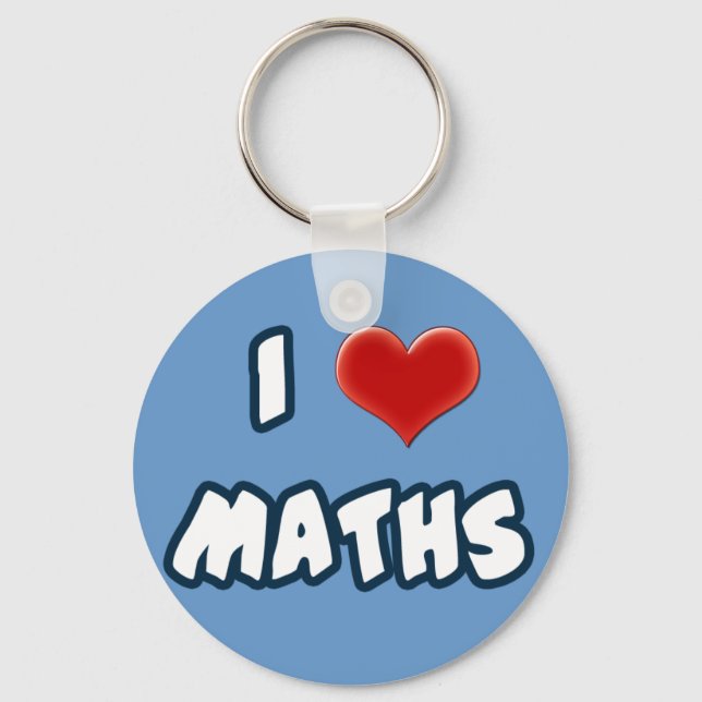 Porte-clés Porte - clé J'AIME LA MATH (Recto)