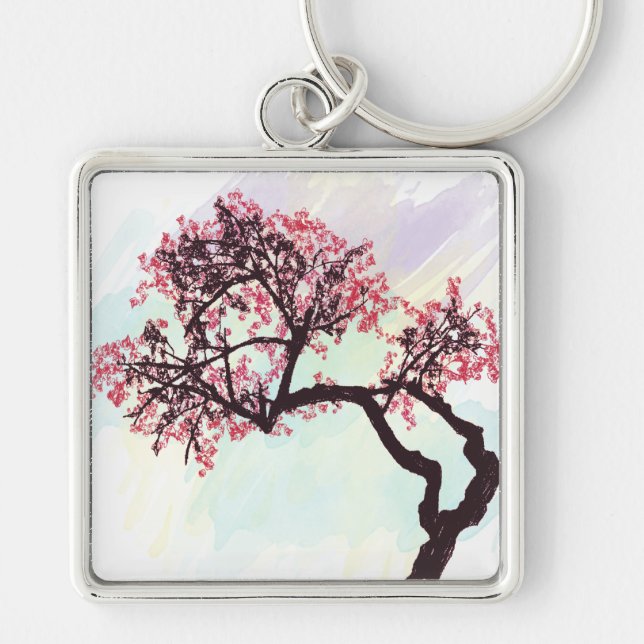 Porte-clés Porte - clé japonais de fleur de cerisier (Devant)