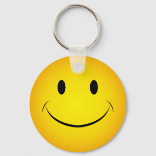 Porte-clés Porte - clé jaune d'or de visage