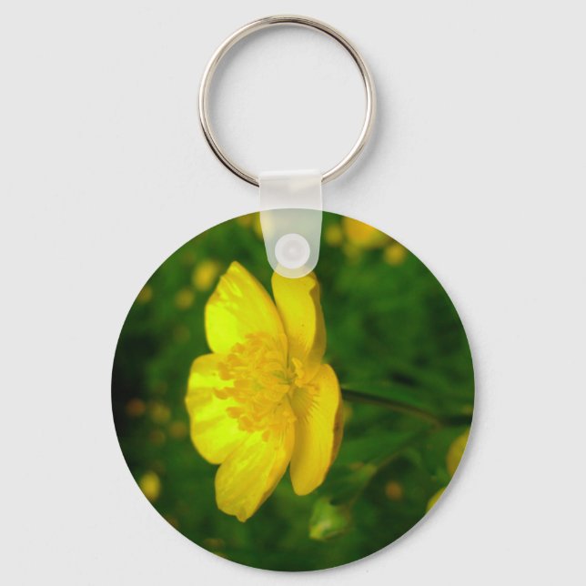 Porte-clés Porte - clé Jaune Fleur sauvage Cadeaux (Recto)