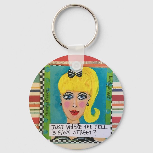 Porte-clés Porte - clé - Juste là où il est facile rue (Recto)