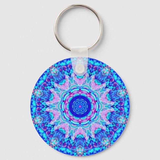 Porte-clés Porte - clé Kaleidoscope rose bleu (Recto)