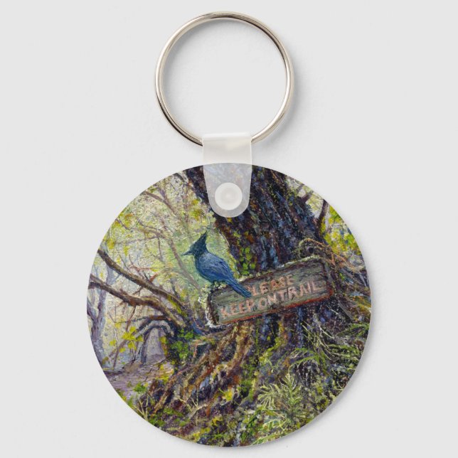 Porte-clés porte - clé "Keep Off the Trail" (Recto)