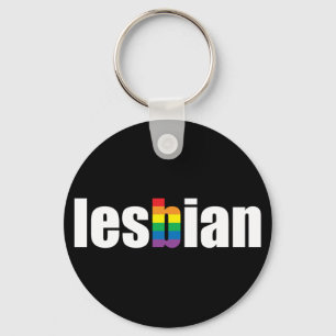 Porte-clés Porte - clé lesbien de noir de fierté