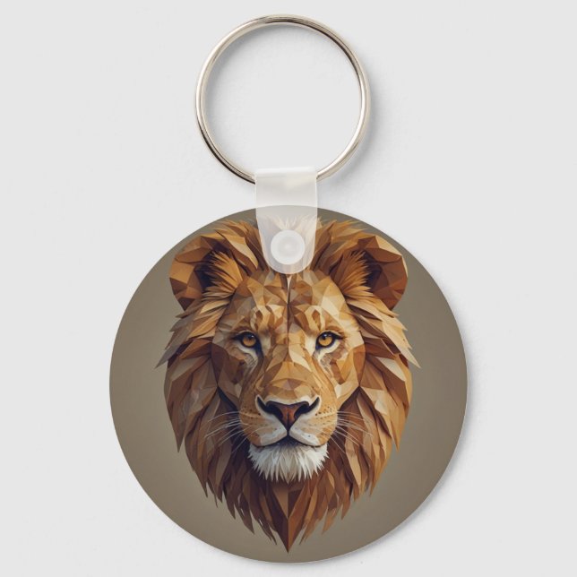 Porte-clés Porte - clé Lion géométrique (Recto)