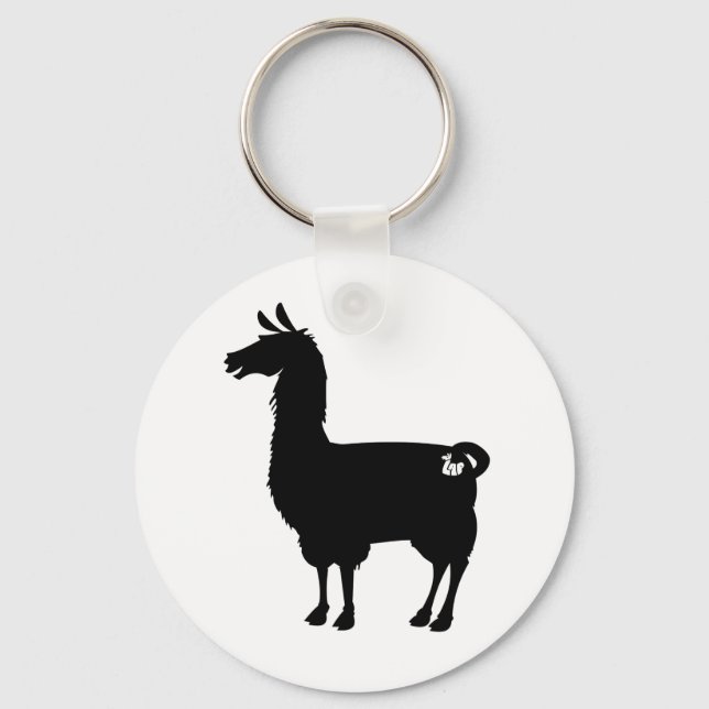 Porte-clés Porte - clé Llama Noir (Recto)