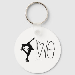 Porte-clés porte - clé "Love Figure Patinage"