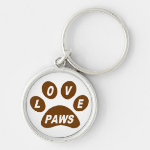 Porte-clés Porte - clé Love Paws sur pattes Brown
