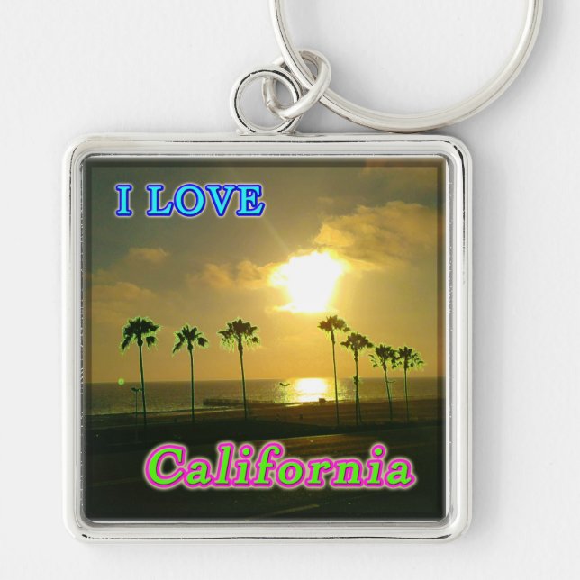 Porte-clés porte - clé "Lovely California 2" (Devant)