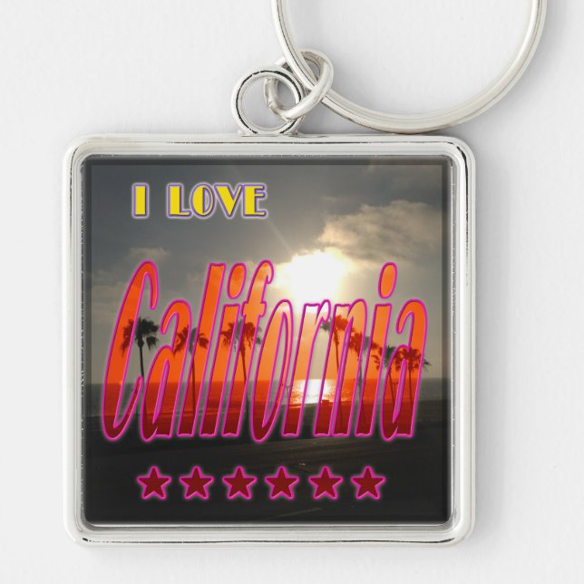 Porte-clés porte - clé "Lovely California 3" (Devant)