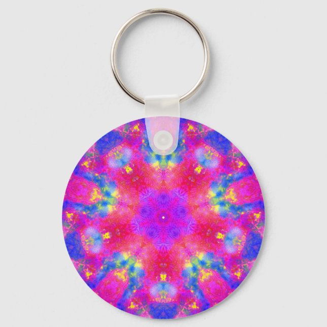 Porte-clés Porte - clé Magenta & Blue Mandala (Recto)