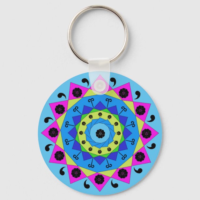 Porte-clés Porte - clé Mandala (Recto)