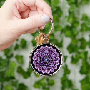 Porte-clés Porte - clé Mandala Violet Et Bleu