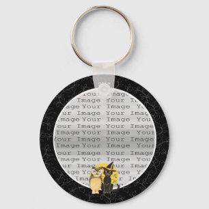 Porte-clés Porte - clé Mariage Halloween Chat & Owl