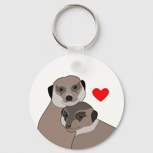 Porte-clés Porte - clé "Meerkats in Love" (Recto)