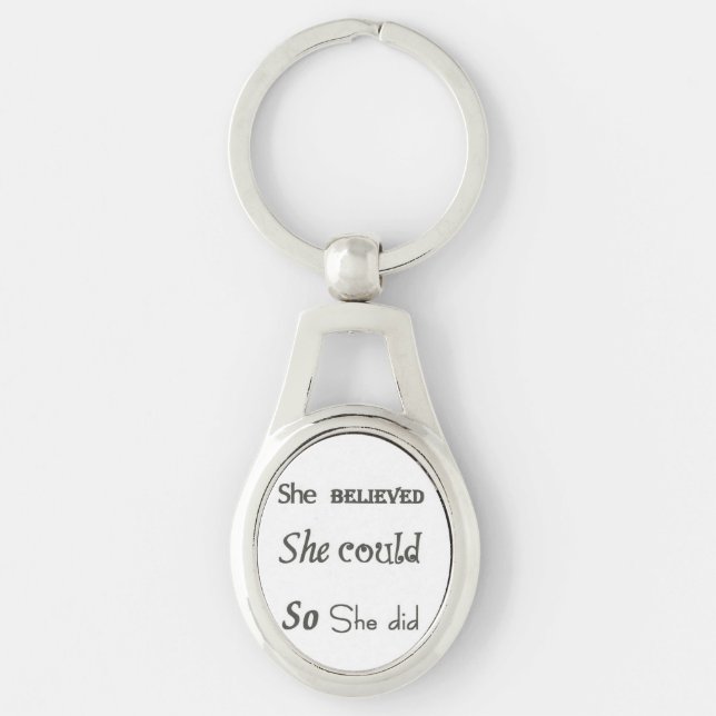 Porte-clés Porte - clé métallique Affirmation positive Filles (Devant)