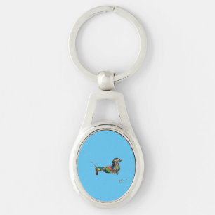 Porte-clés Porte - clé métallique avec Dachshund