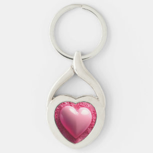 Porte-clés Porte - clé métallique en forme de coeur
