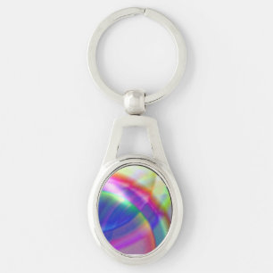 Porte-clés Porte - clé métallique Rainbow Swirls