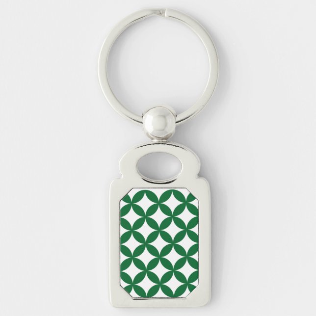 Porte-clés Porte - clé métallique rectangle Shippo vert (Devant)
