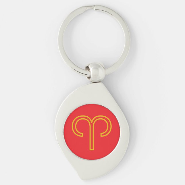 Porte-clés Porte - clé métallique Zodiac Aries (Devant)