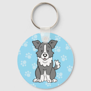 Porte-clés Porte - clé mignon de border collie de bande