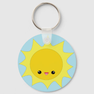 Porte-clés Porte - clé mignon de soleil de kawaii