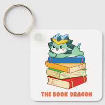 Porte - clé mignon "The Book Dragon"
