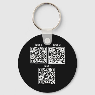 Porte-clés Porte - clé minimaliste noir à code Qr multiple